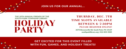 18th Annual Friends of the Library Holiday Party