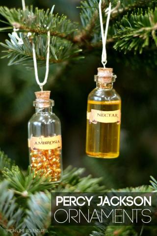 DIY Percy Jackson Nectar and Ambrosia Ornaments