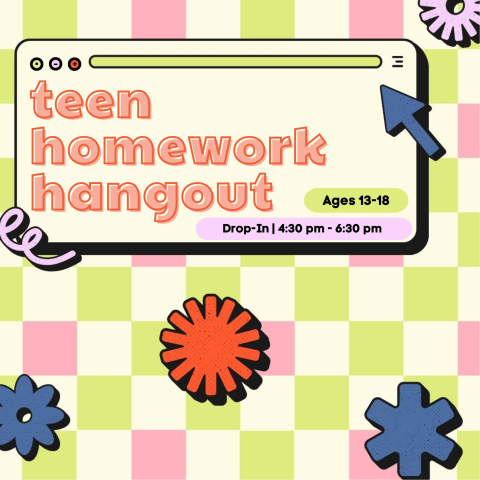 teen homework hangout flyer