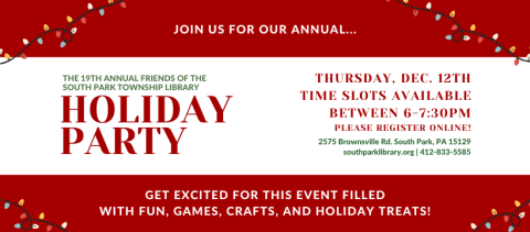 19th Annual Friends of the Library Holiday Party