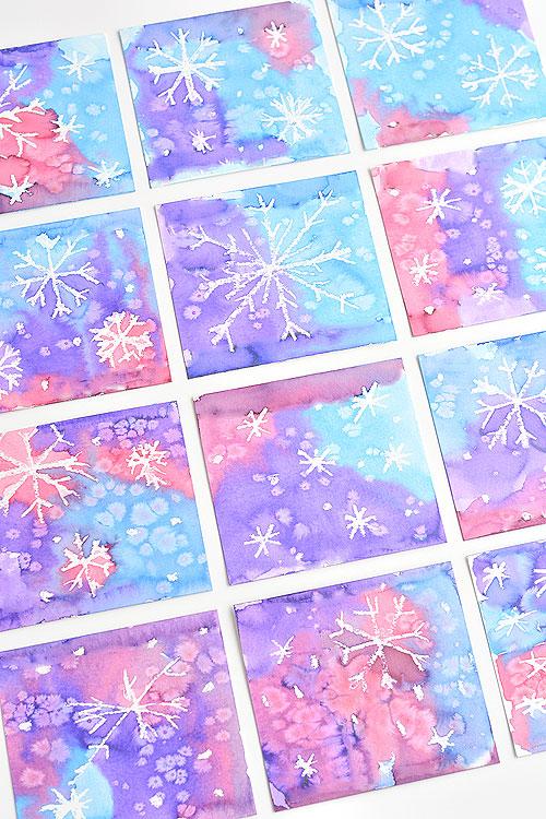 Watercolor Snowflake Craft